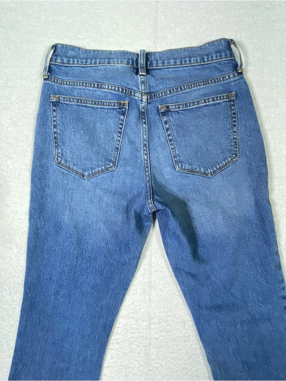 J.Crew Flare Cropped Jeans Women's Size 25 Blue Button Fly Mid Rise Casual Denim
